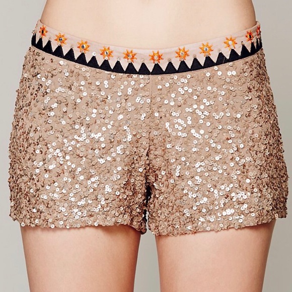 FREE PEOPLE Woven Shorts Intricate Patterned Boho - Picture 2 of 9